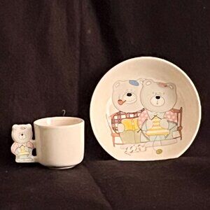 🎉🎉Last Chance🎉🎉Mikasa ‘Mama & Papa Bear’ Ceramic Childs Bowl & Cup